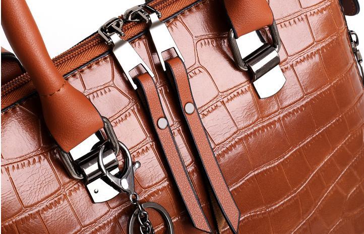 Helda - 4-Piece Modern Leather Bag Set