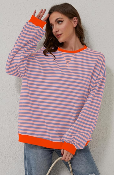 Amber - Oversized Striped Jumper