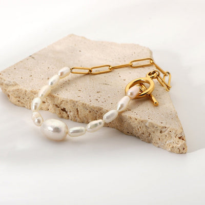 CHAIN PEARL BRACELET