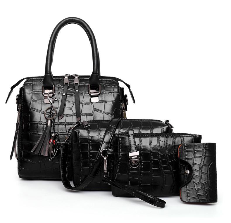 Helda - 4-Piece Modern Leather Bag Set