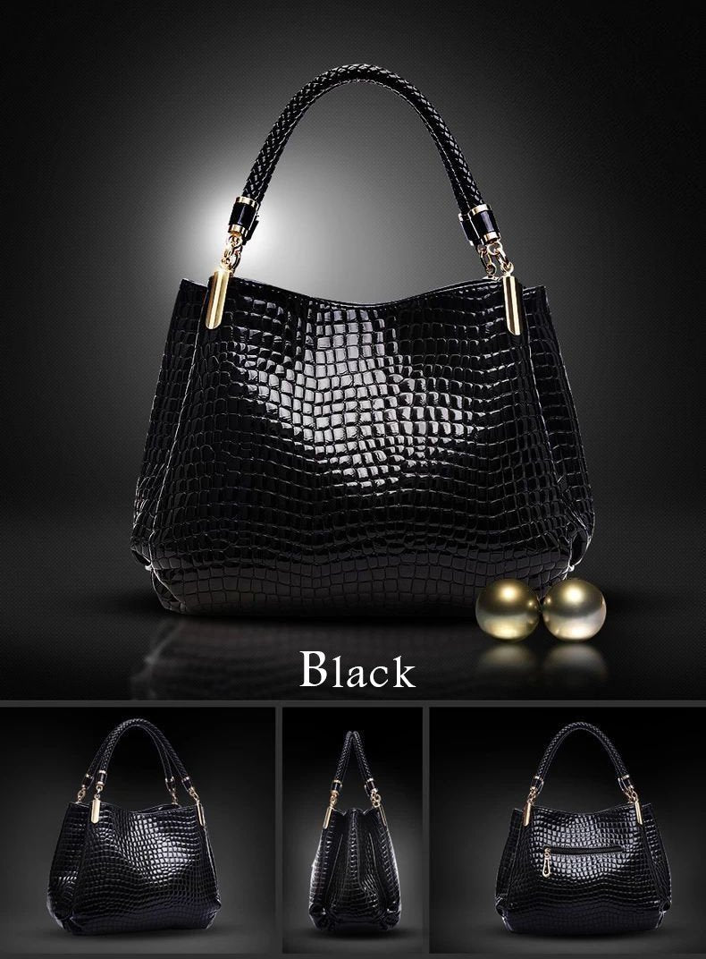 Isabelle - Stylish Crocodile Pattern Handbag