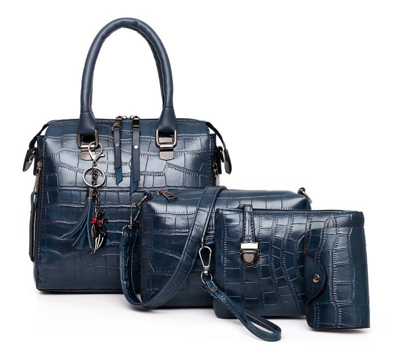 Helda - 4-Piece Modern Leather Bag Set