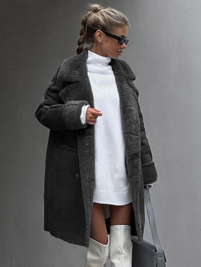 Ella - Winter Coat with Notched Lapels