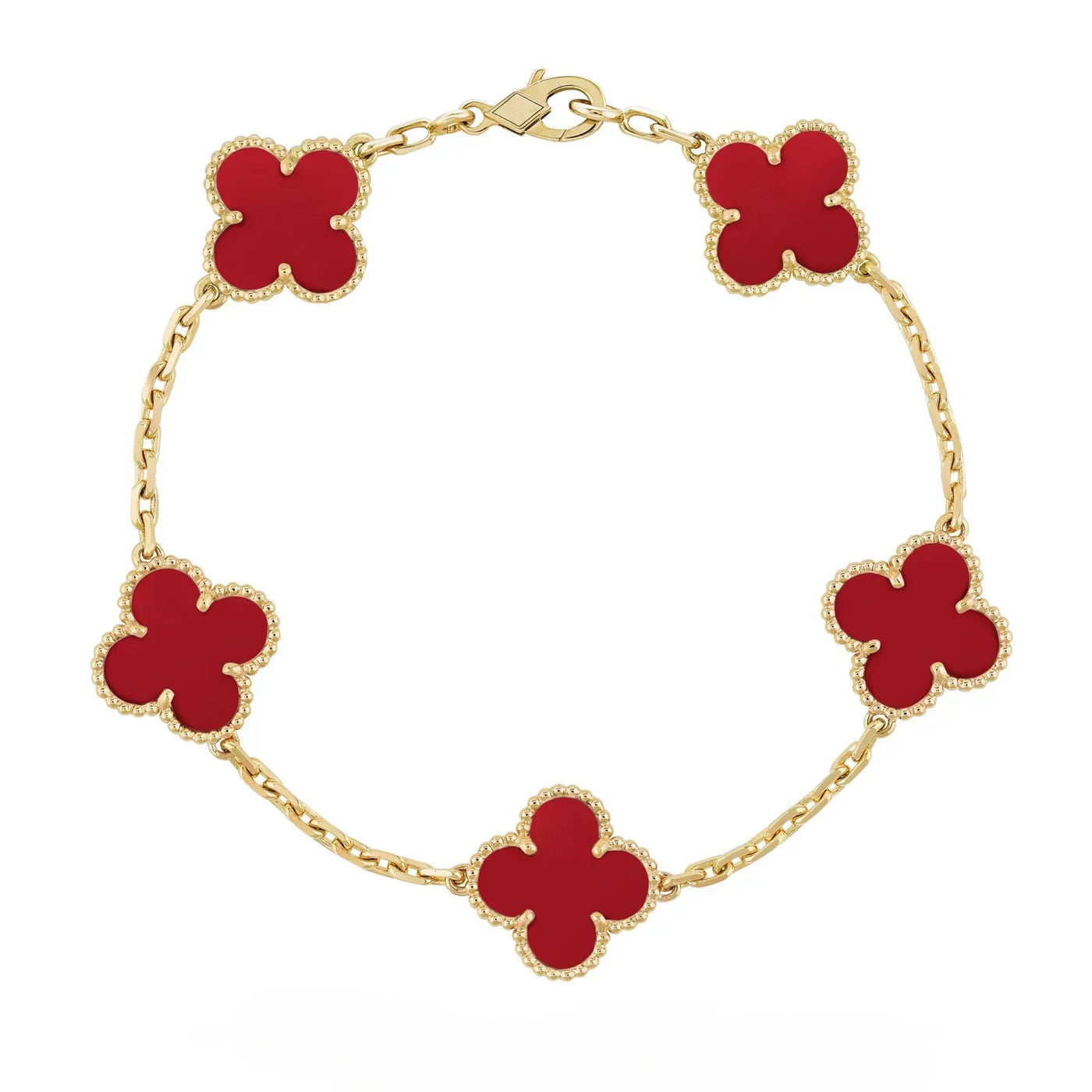 Amber Bracelet - Gold / Red