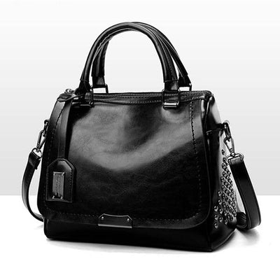 Magda - Luxury Leather Bag With Rivets