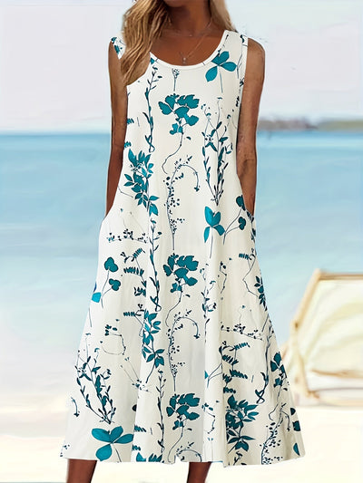 Elizabeth™ - Breezy Floral Sleeveless Summer Dress