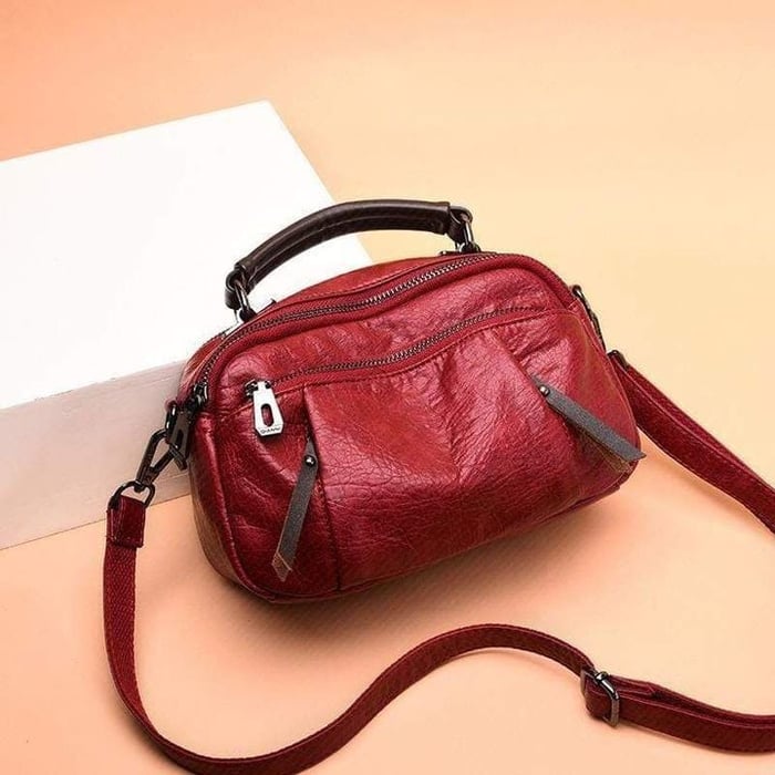 Scarlett - Handmade Multi Pocket Soft Leather Bag