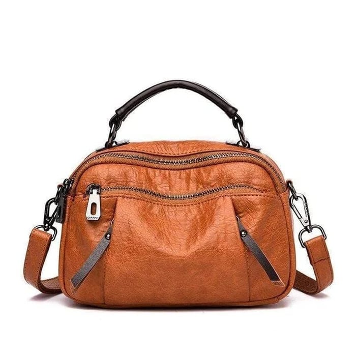 Scarlett - Handmade Multi Pocket Soft Leather Bag