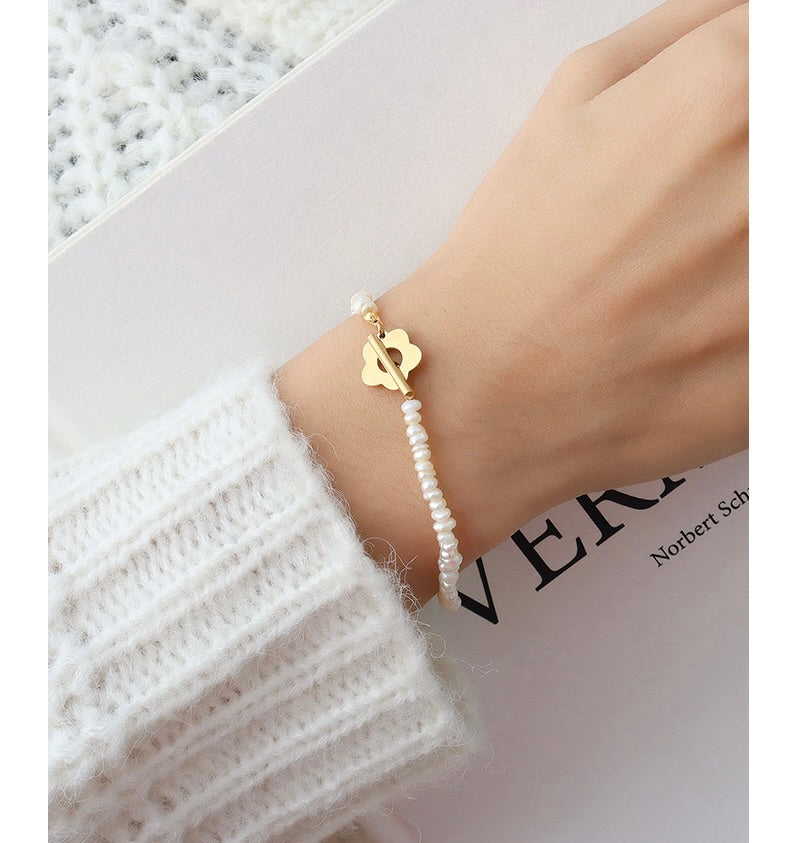 FLOWER PEARL BRACELET