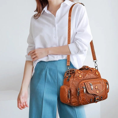 Savannah - Handmande Stylish Soft Leather Messenger Bag