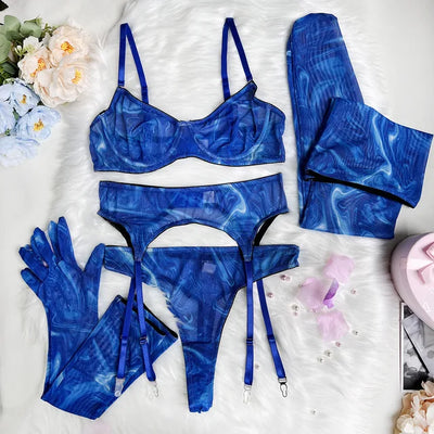 Serena™ - 5-Piece Tie Dye Lingerie Set