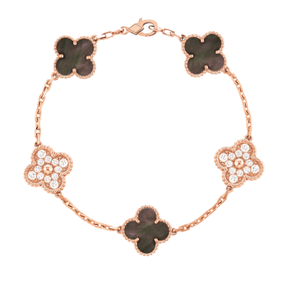 Amber Bracelet - Rose Gold / Black Diamond