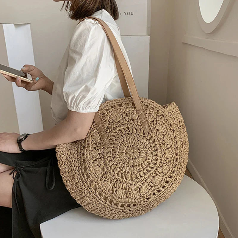 Bonnie - Handmade Multifunctional Straw Handbag