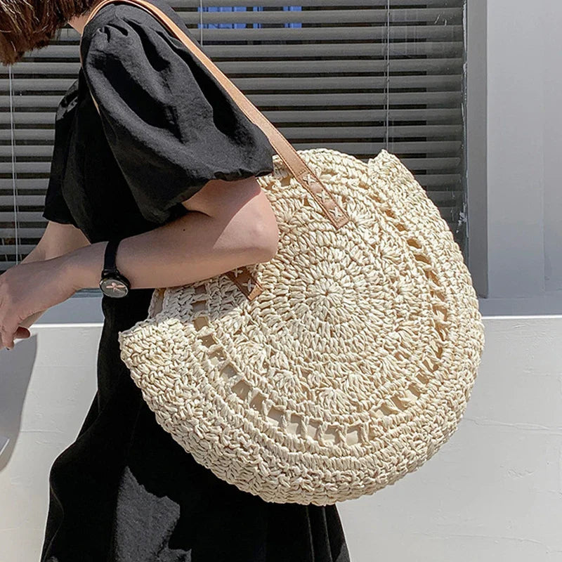 Bonnie - Handmade Multifunctional Straw Handbag