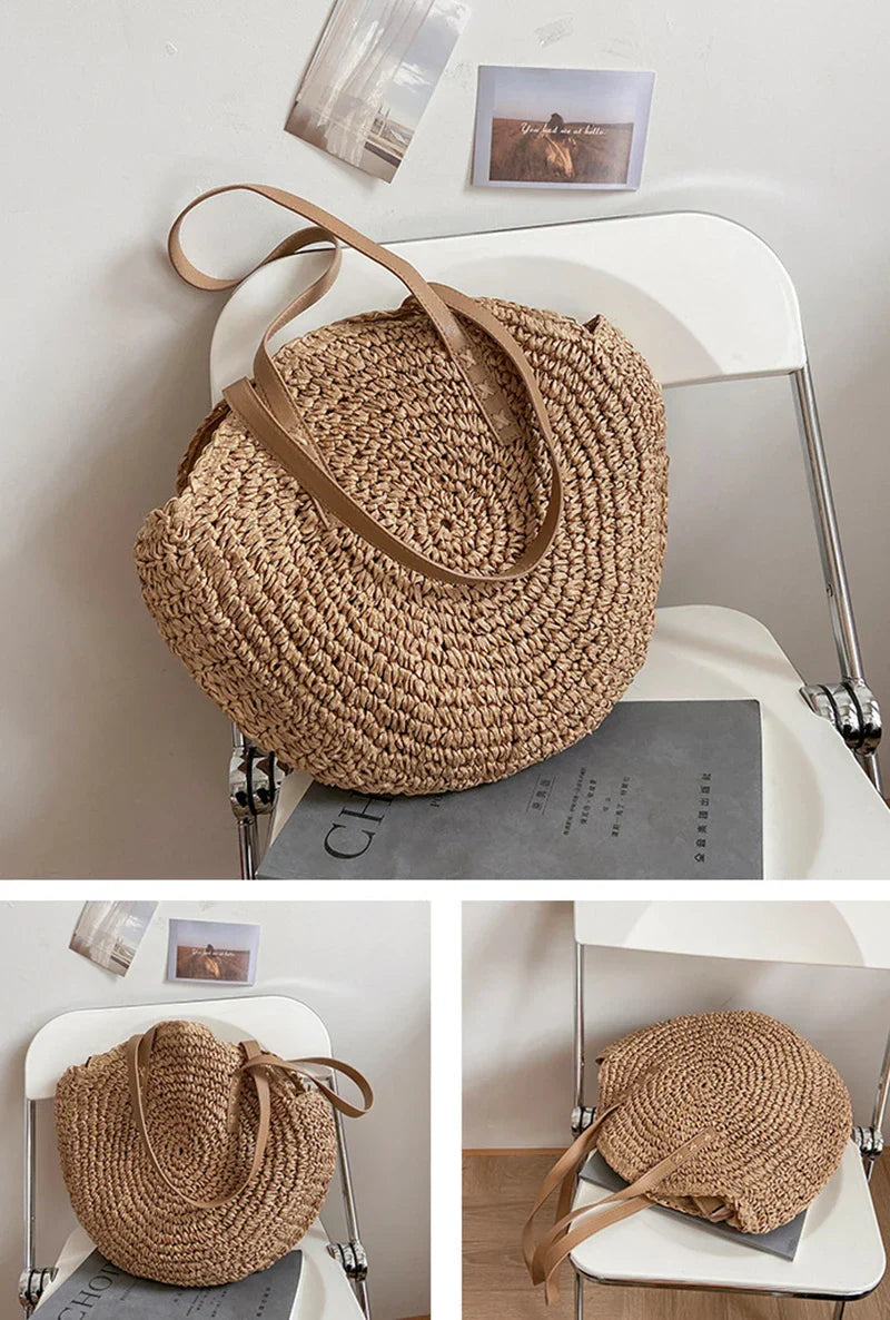 Bonnie - Handmade Multifunctional Straw Handbag