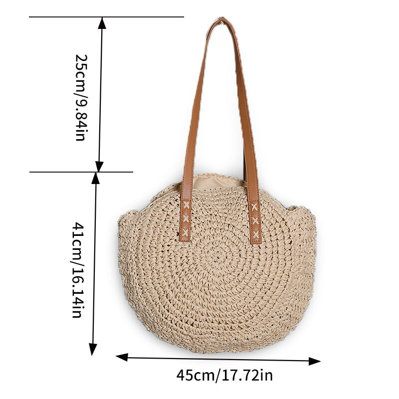 Bonnie - Handmade Multifunctional Straw Handbag