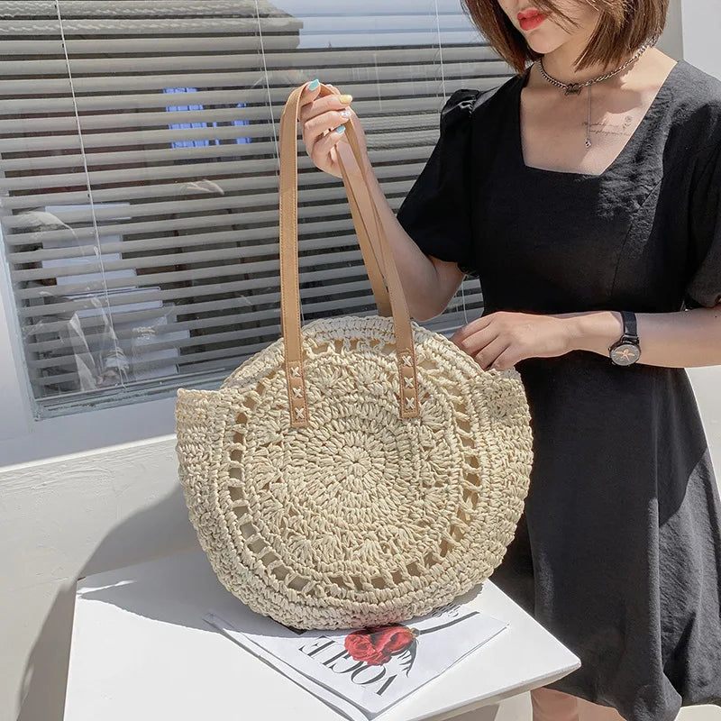 Bonnie - Handmade Multifunctional Straw Handbag