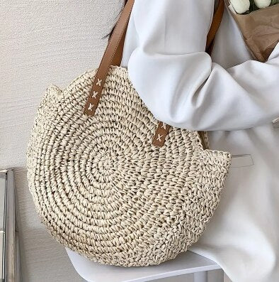 Bonnie - Handmade Multifunctional Straw Handbag