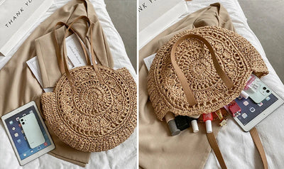 Bonnie - Handmade Multifunctional Straw Handbag