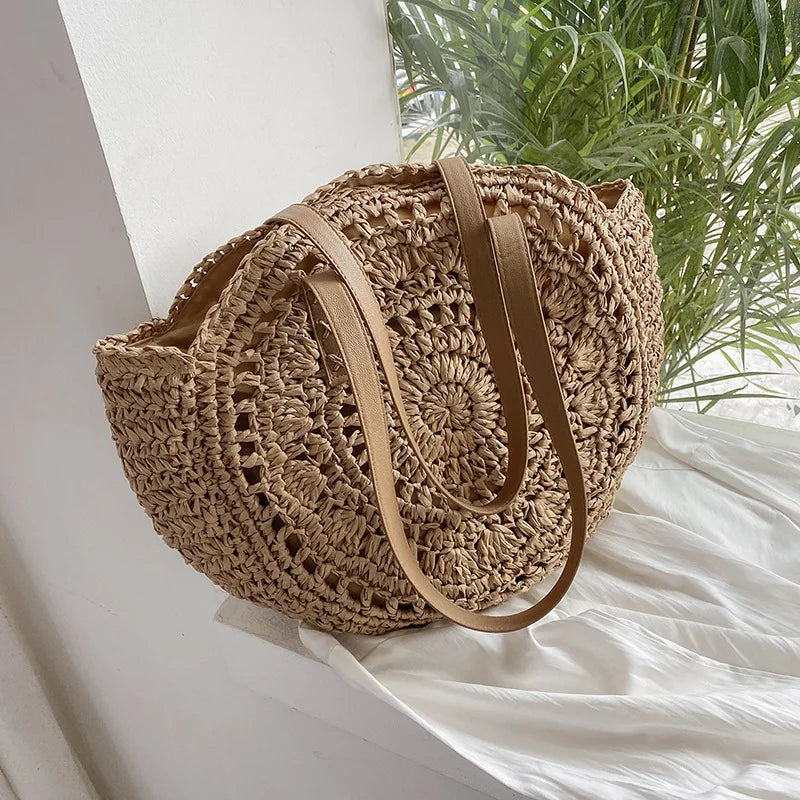 Bonnie - Handmade Multifunctional Straw Handbag