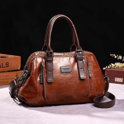 Karoline - Vintage Elegant Leather Handbag