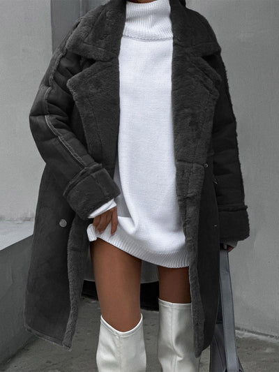 Ella - Winter Coat with Notched Lapels