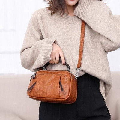 Scarlett - Handmade Multi Pocket Soft Leather Bag