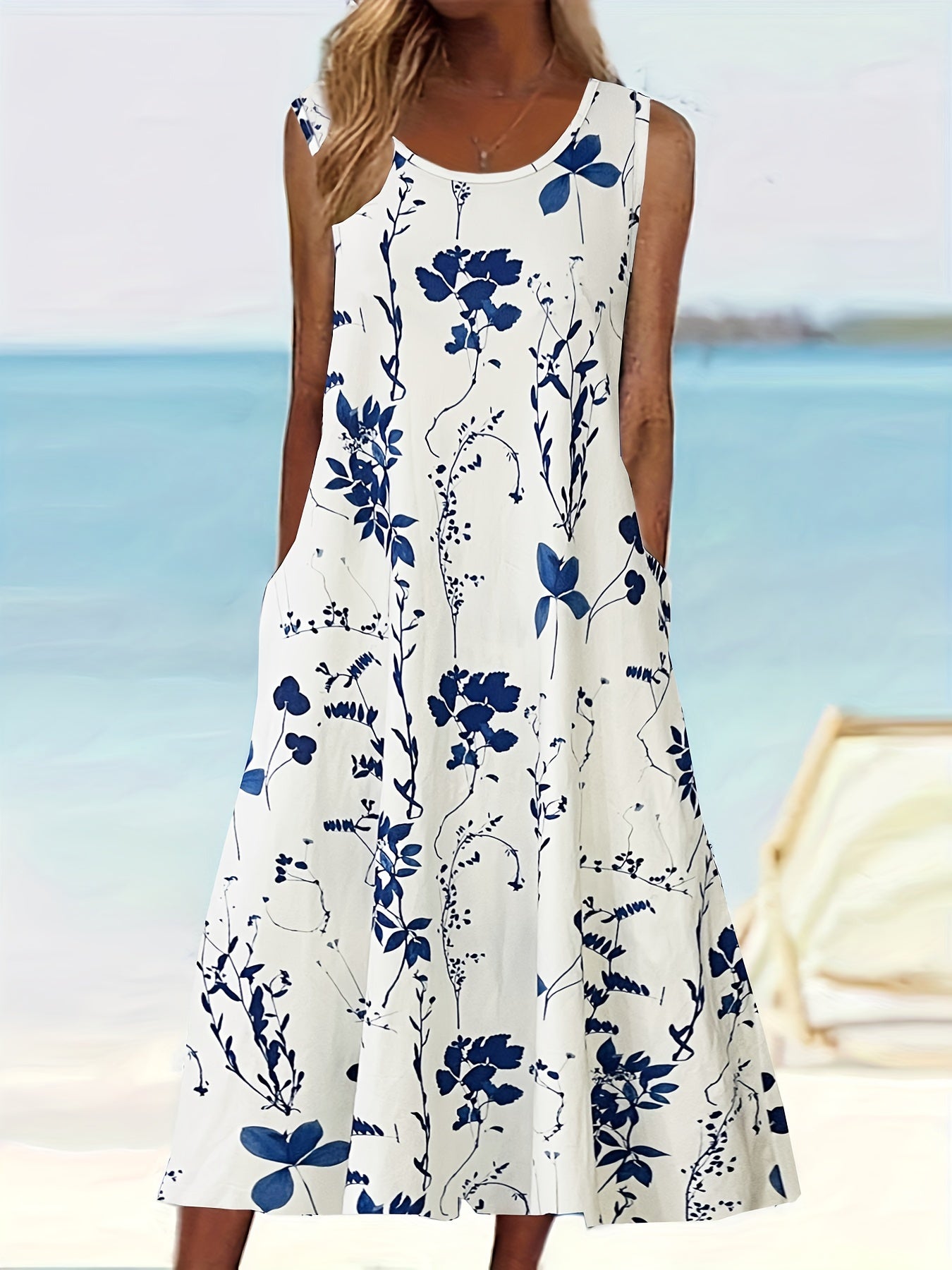 Elizabeth™ - Breezy Floral Sleeveless Summer Dress