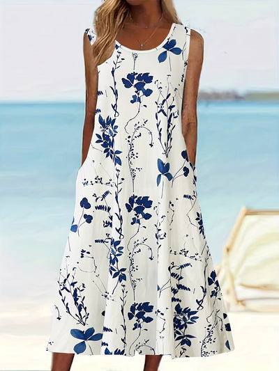 Elizabeth™ - Breezy Floral Sleeveless Summer Dress