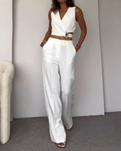 Olivia™ - Linen Crop Top and Pants