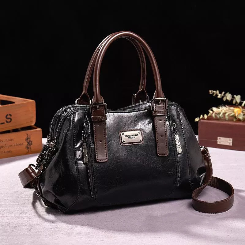 Karoline - Vintage Elegant Leather Handbag