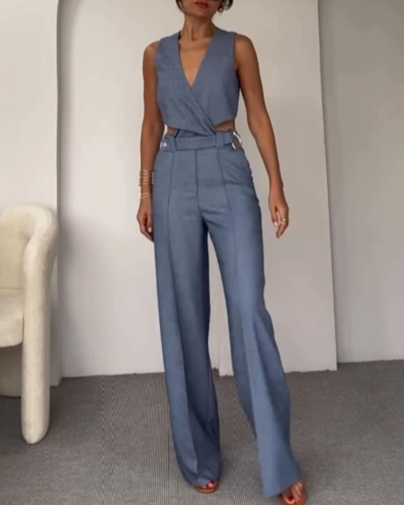 Olivia™ - Linen Crop Top and Pants