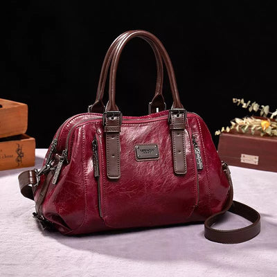 Karoline - Vintage Elegant Leather Handbag