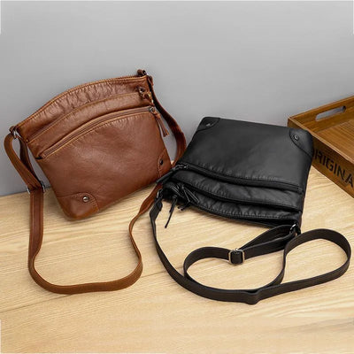 Agnethe - Soft Leather Crossbody Bag