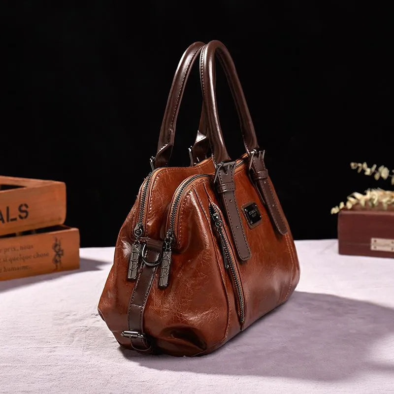 Karoline - Vintage Elegant Leather Handbag