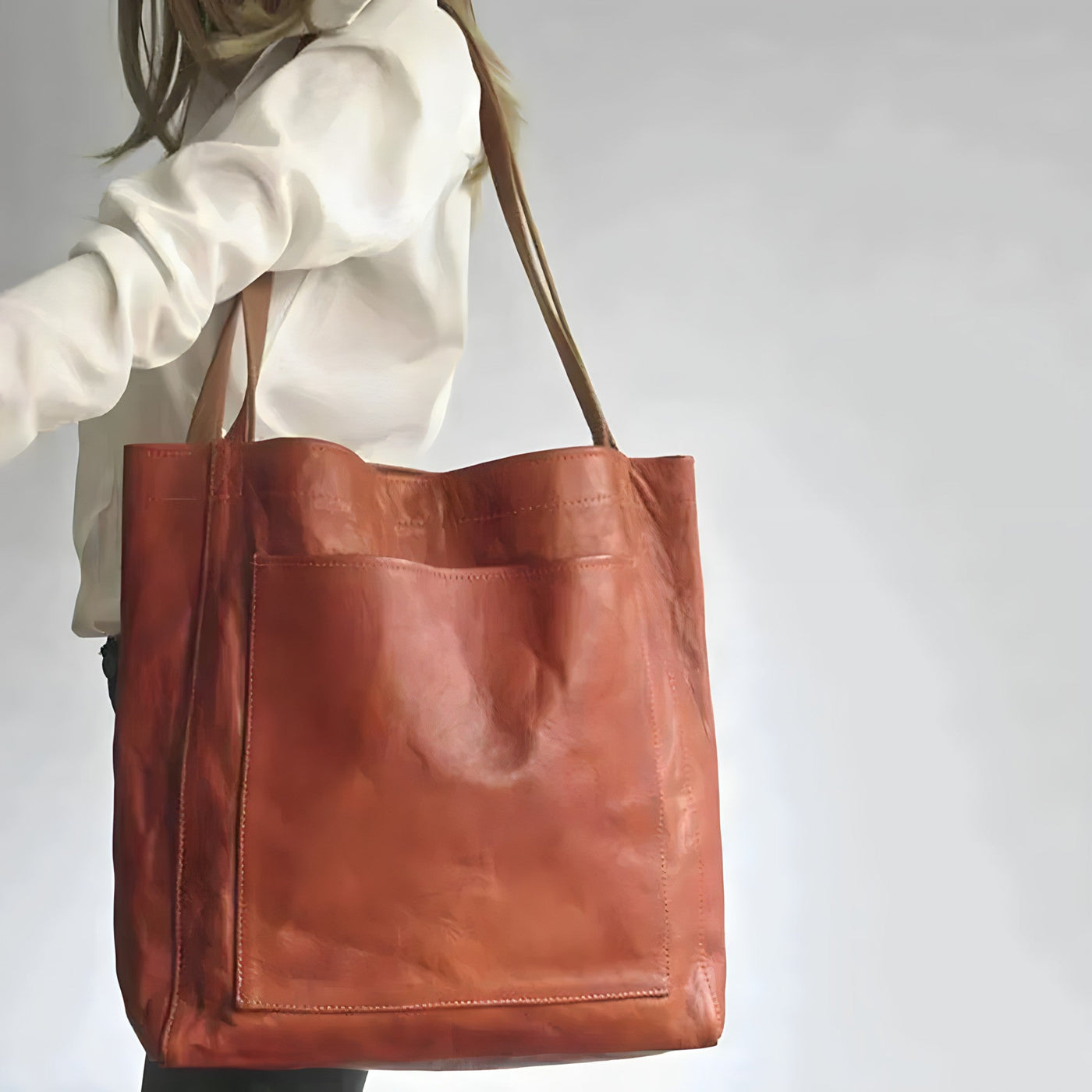 Amelia - Handmade Leather Tote Bag