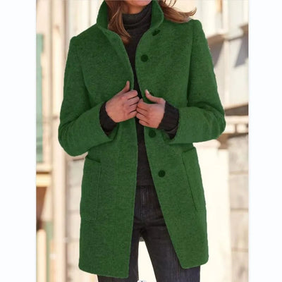 Ava - Fashionable Wool Jacket with Buttons