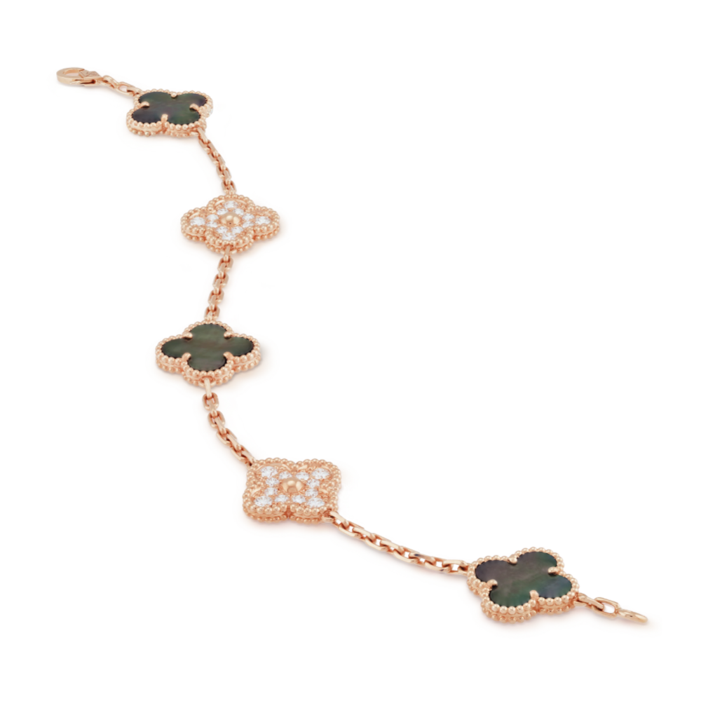 Amber Bracelet - Rose Gold / Black Diamond