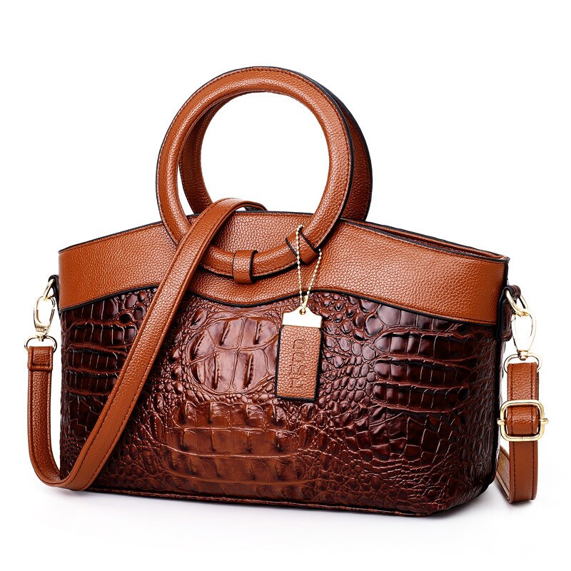 Ava - Elegant Handmade Leather Croco Bag