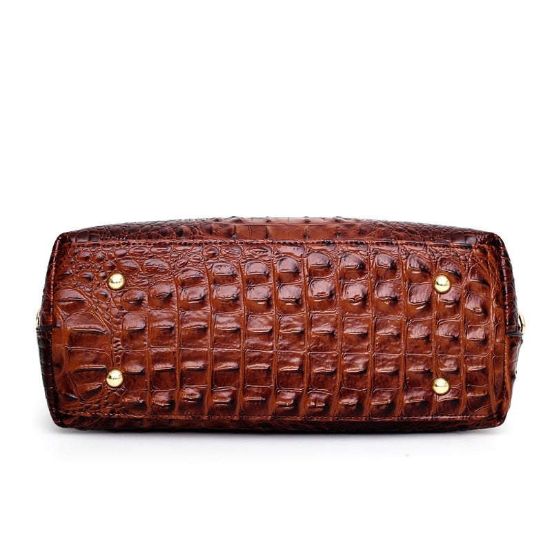 Ava - Elegant Handmade Leather Croco Bag