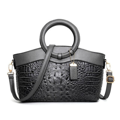 Ava - Elegant Handmade Leather Croco Bag