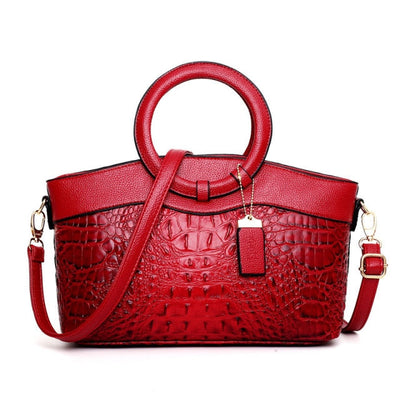 Ava - Elegant Handmade Leather Croco Bag