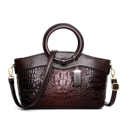 Ava - Elegant Handmade Leather Croco Bag