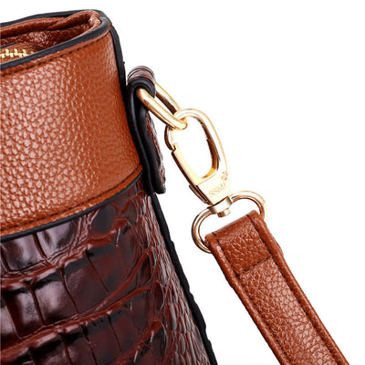 Ava - Elegant Handmade Leather Croco Bag