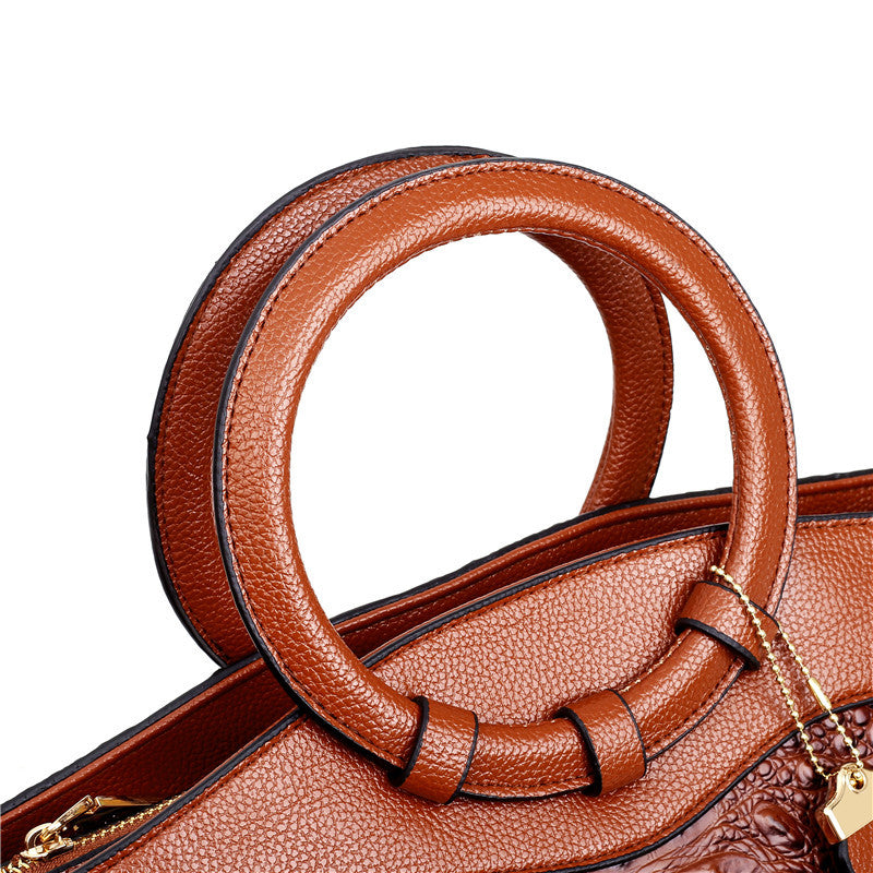 Ava - Elegant Handmade Leather Croco Bag